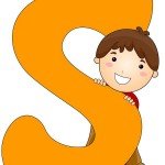 بطاقة الحرف الإنجليزي The letter S