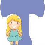 بطاقة الحرف الإنجليزي The letter T