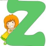 بطاقة الحرف الإنجليزي The letter Z